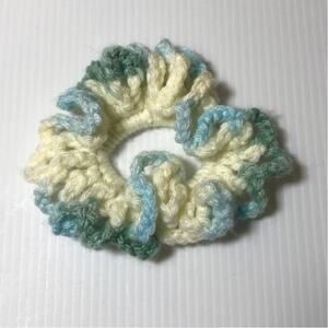NWT Multicolor Handmade Crocheted Hair Scrunchie